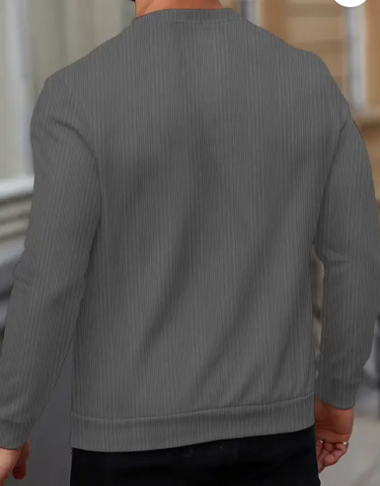 Men Full Sleeve Self Design Sweatshirt