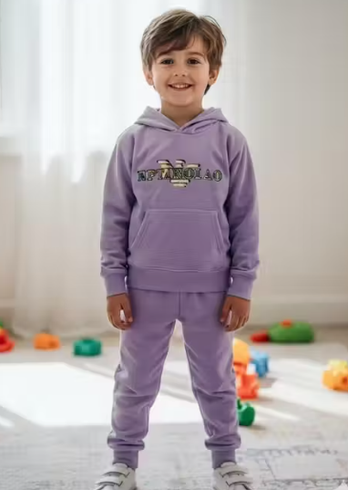 Kids Winter Co-ord Set | Unisex Warm Hoodie and Pants Set | Soft Velvet Fabric