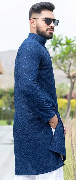 Men Pure Cotton Kurta Pyjama Set