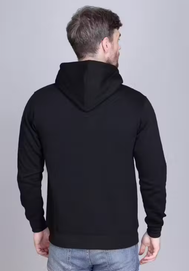 Latest Fashionable Men's Black Sweatshirt Zipper Winter