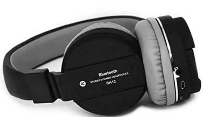 SH-12 Wireless Bluetooth Over the Ear Headphone with Mic & radio