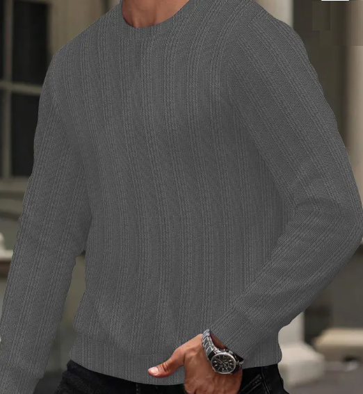 Men Full Sleeve Self Design Sweatshirt