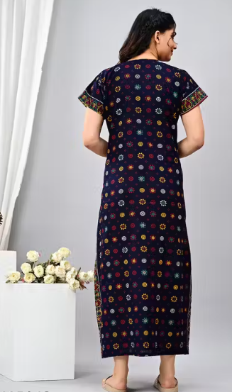 Women Premium quality cotton nighty , Cotton Nighty short sleeve, Printed maxi, Nightdress, Nighty, Maxi, Gown, Sleepwear, Ladies nighty
