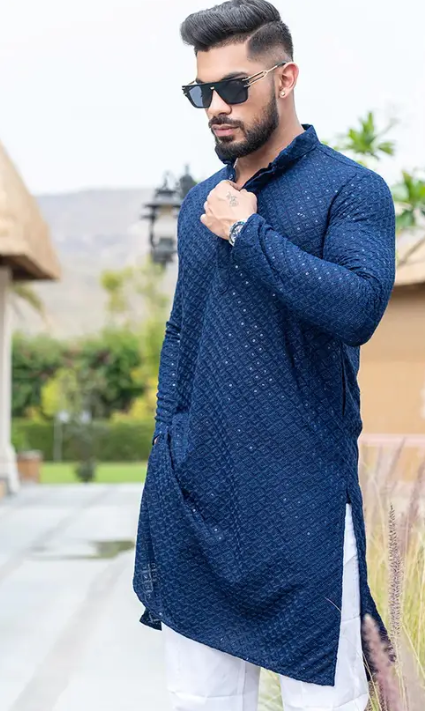 Men Pure Cotton Kurta Pyjama Set