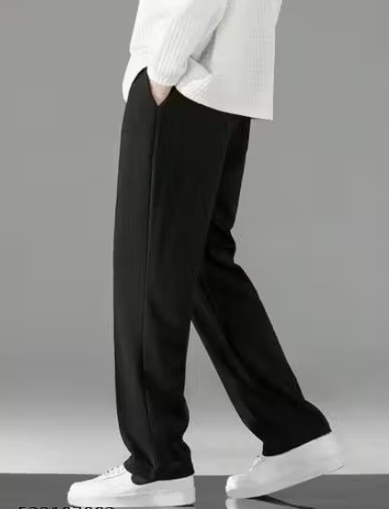 Men's Regular Fit Track Pants – Cotton Blend Joggers with Elastic Waistband & Pockets | Comfortable Activewear for Gym, Running & Casual Wear