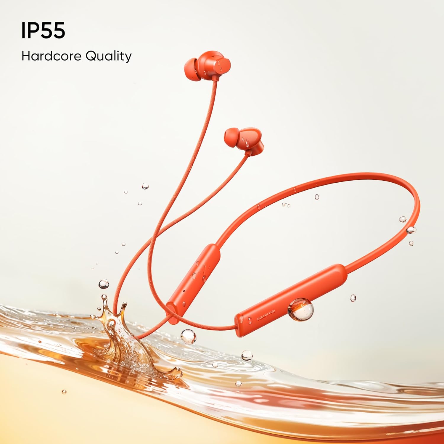 realme Buds Wireless 5 Lite in Ear Bluetooth Neckband with 12.4 mm Dynamic Bass Boost Driver,Upto 35 Hours Playback,45ms Low Latency,IP55 Dust & Water Resistant, Bluetooth V5.4 (Haze Blue)