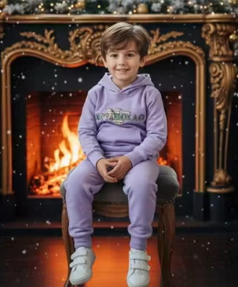 Kids Winter Co-ord Set | Unisex Warm Hoodie and Pants Set | Soft Velvet Fabric