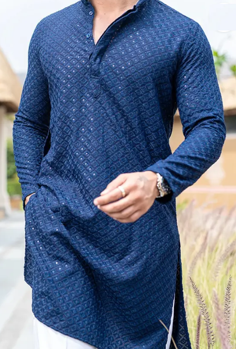 Men Pure Cotton Kurta Pyjama Set
