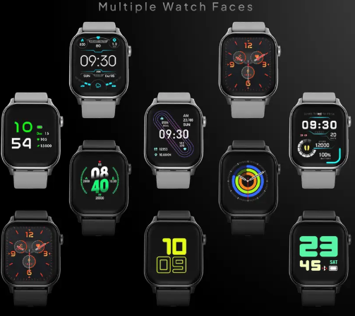 Fire-Boltt Rise Bluetooth Calling 47mm (1.85), Metal Bod & Rotating Crown, 123 Sports Smartwatch  (Grey Strap, Free Size)