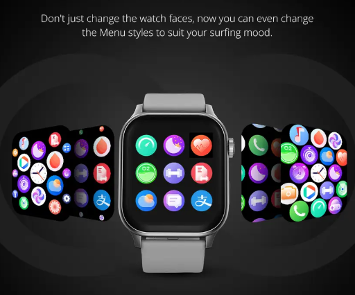 Fire-Boltt Rise Bluetooth Calling 47mm (1.85), Metal Bod & Rotating Crown, 123 Sports Smartwatch  (Grey Strap, Free Size)