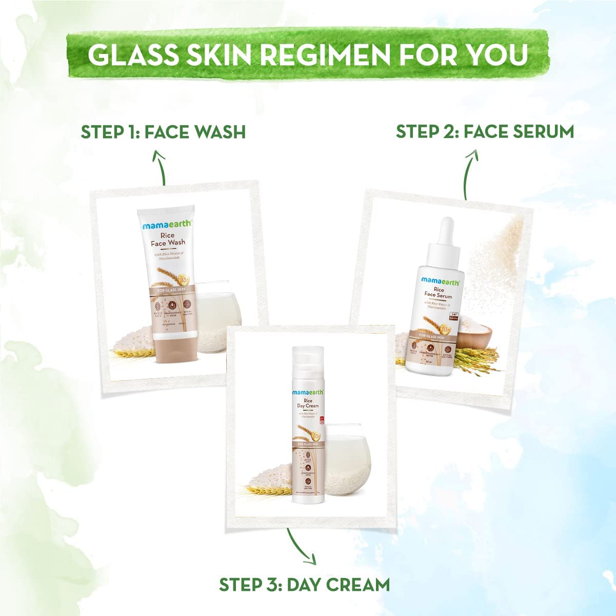 Mamaearth Rice Face Wash With Rice Water & Niacinamide for Glass Skin | For Hydrated & Even skin Tone | Korean skin Care | All skin Types | For Men & Women | 100 ml