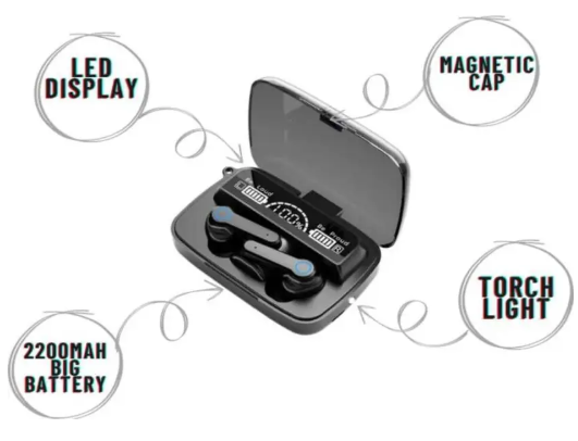 Metellic Shine Earbuds TWS Plastic Press and Release Earbuds