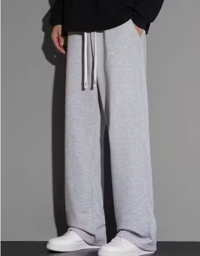 MEN GREY PLAN TRACK PANT