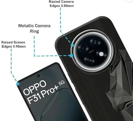 Back Cover for Oppo F31 Pro Plus 5G  (Black, 3D Case, Pack of: 1)