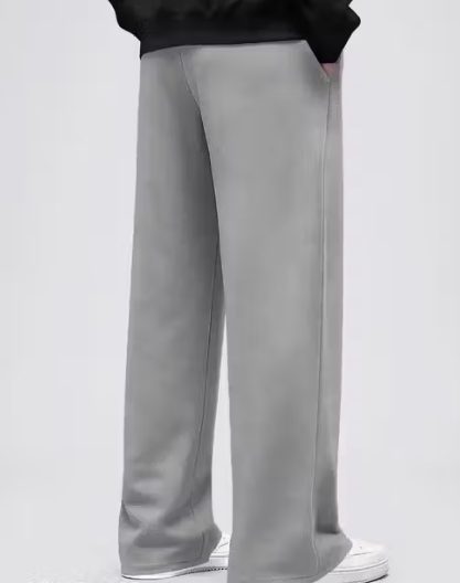 MEN GREY PLAN TRACK PANT