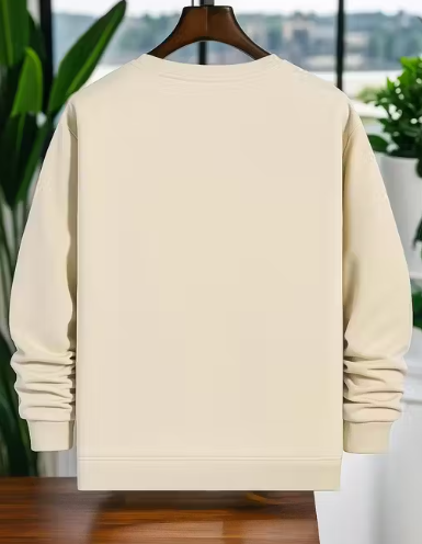 Men's Stylish Golf Print Sweatshirt - Beige | Track flip
