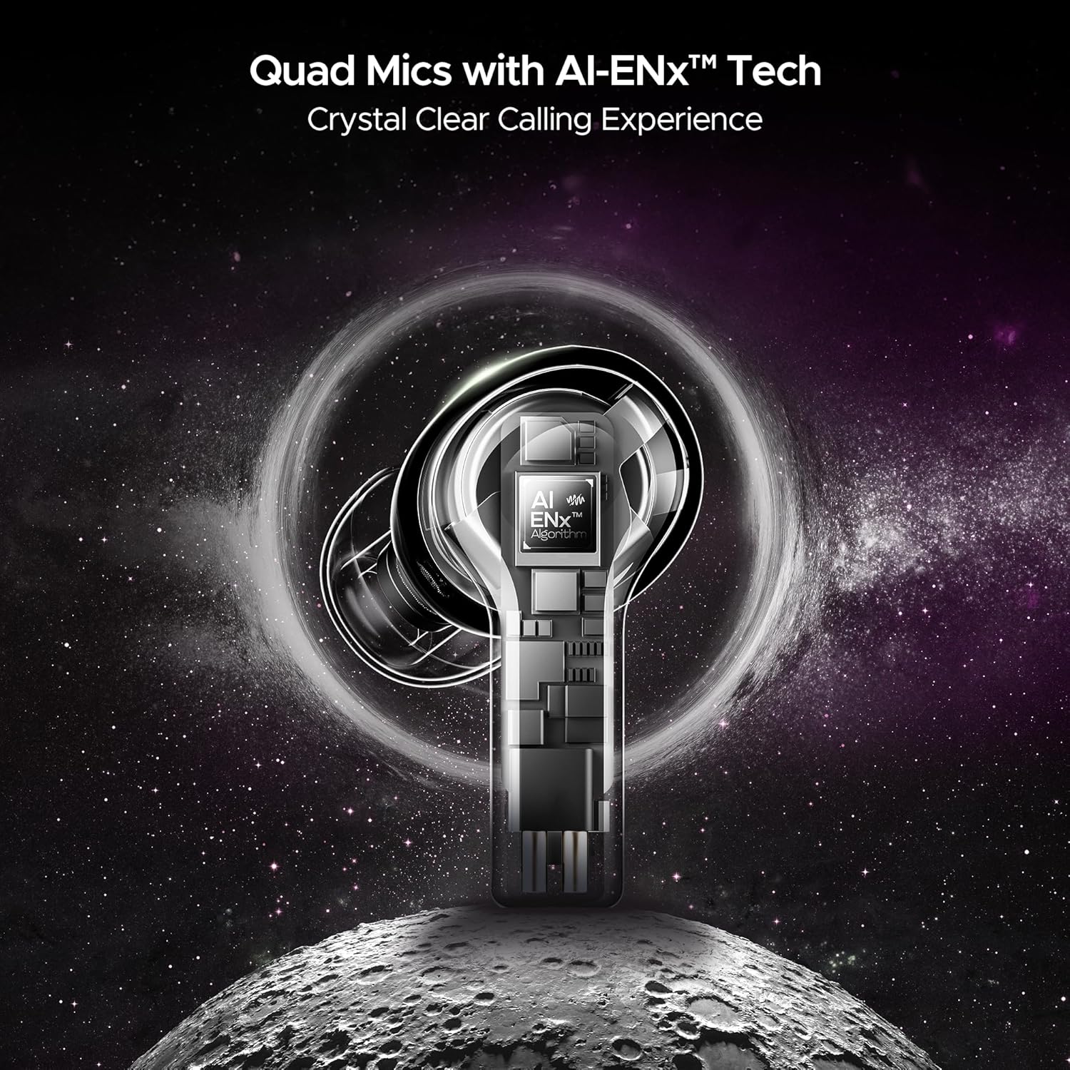 boAt Nirvana Space, 360 Spatial Audio, Active Noise Cancellation (~32dB), 100Hrs Battery,4Mics ENx, Fast Charge, v5.3 Bluetooth TWS in Ear Earbuds Wireless Earphones with mic (Pink Punch)