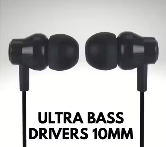 BT SPORTS Bluetooth Earphones Wireless Neckband | BT Sport Headset with Mic | 15H Playtime, Adjustable Fit, High Bass & Durable Braided Cable