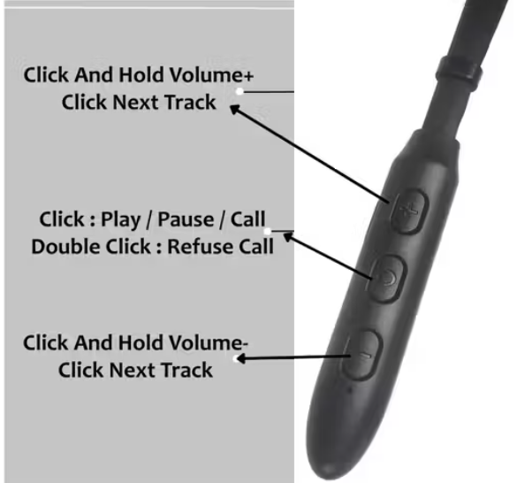 BT SPORTS Bluetooth Earphones Wireless Neckband | BT Sport Headset with Mic | 15H Playtime, Adjustable Fit, High Bass & Durable Braided Cable