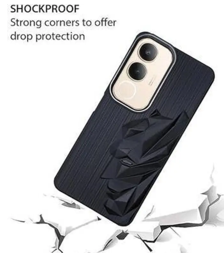 Back Cover for vivo Y29 5G, Vivo Y19s  (Black, Camera Bump Protector, Pack of: 1)