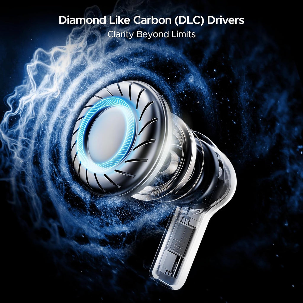 boAt Nirvana Space, 360 Spatial Audio, Active Noise Cancellation (~32dB), 100Hrs Battery,4Mics ENx, Fast Charge, v5.3 Bluetooth TWS in Ear Earbuds Wireless Earphones with mic (Celestial White)