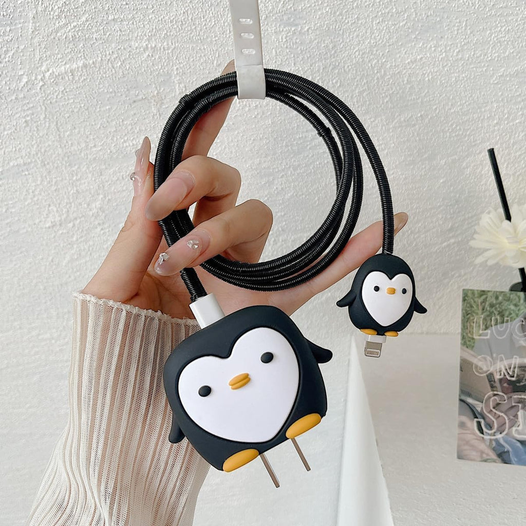 Charger Case Cover with Full Cable Protector 3D Cute Pattern Compatible for iPhone Charger Only 18W & 20W iPhone 16,iPhone 13,iPhone 15,iPhone.