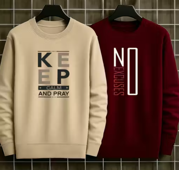 Ultra Soft Sweatshirt For Men (Pack Of 2)