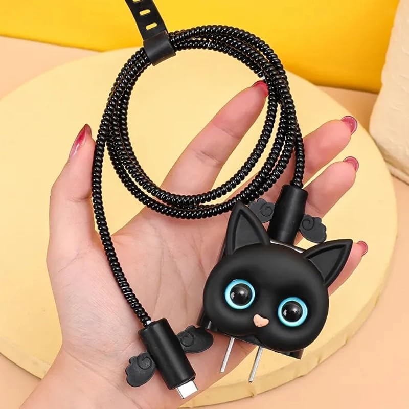 Charger Case Cover with Full Cable Protector 3D Cute Pattern Compatible for iPhone Charger Only 18W & 20W iPhone 16,iPhone 13,iPhone 15,iPhone.