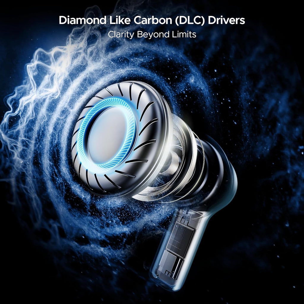 boAt Nirvana Space, 360º Spatial Audio, Active Noise Cancellation (~32dB), 100Hrs Battery,4Mics ENx, Fast Charge, v5.3 Bluetooth Earbuds, TWS Ear Buds Wireless Earphones with mic (Infinity Blue)