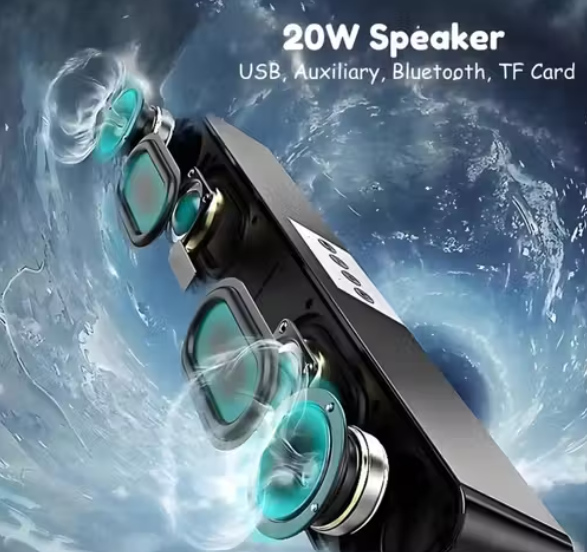 PORTABLE HOME THEATRE SOUNDBAR, with Dynamic Thunder Sound, with High BASS, 10W Portable Bluetooth Soundbar, 2400Mah Battery