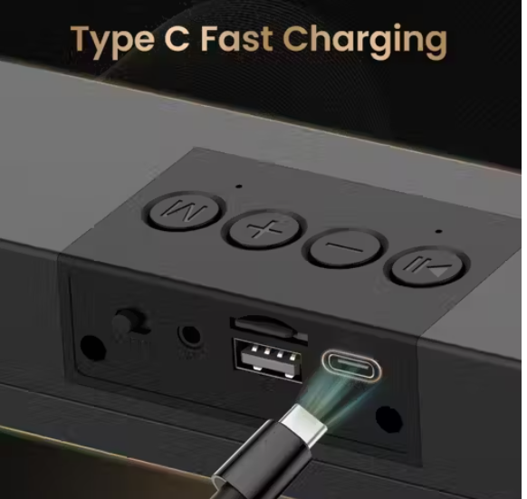 PORTABLE HOME THEATRE SOUNDBAR, with Dynamic Thunder Sound, with High BASS, 10W Portable Bluetooth Soundbar, 2400Mah Battery