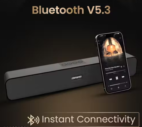 PORTABLE HOME THEATRE SOUNDBAR, with Dynamic Thunder Sound, with High BASS, 10W Portable Bluetooth Soundbar, 2400Mah Battery