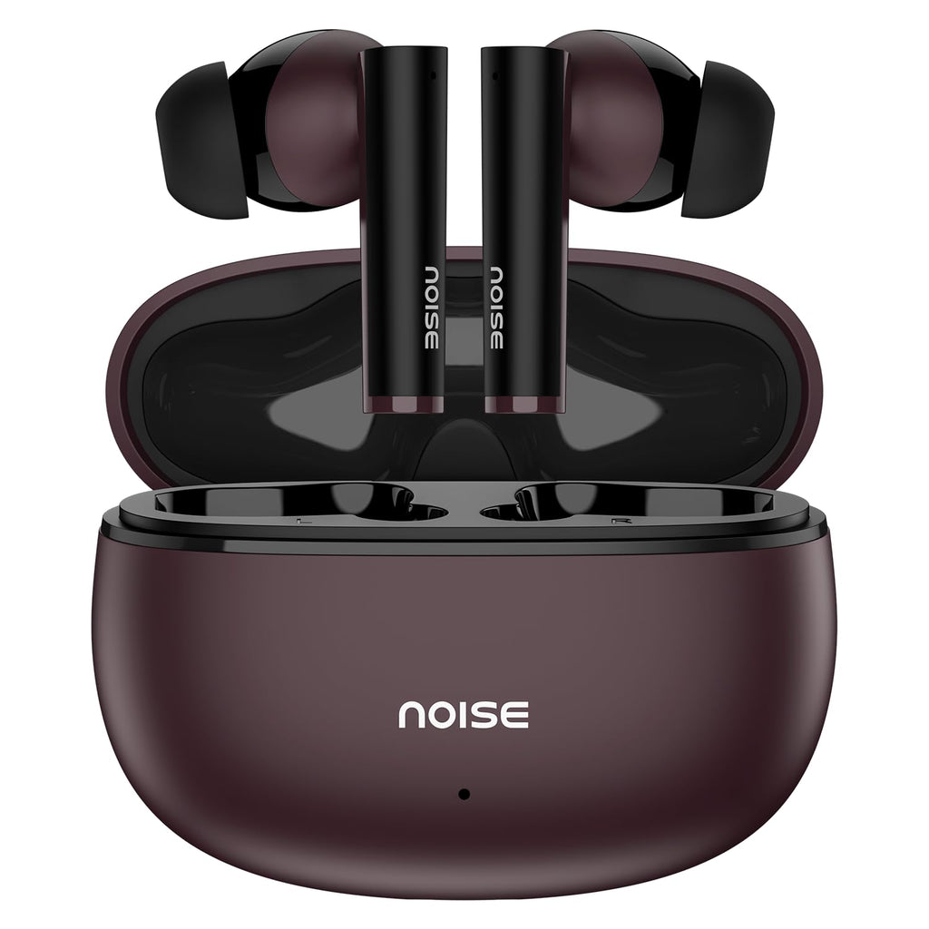 Noise Newly Launched Buds VS501 in Ear Truly Wireless Earbuds with 50H of Playtime, Quad Mic ENC, 10Mm Driver, Dual Device Pairing, Dual Color Tones, BT V5.3 (Plum Wine)