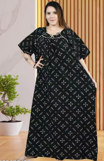 Women Nighty Maxi Cotton Plus Size Jumbo 5XL to 10XL