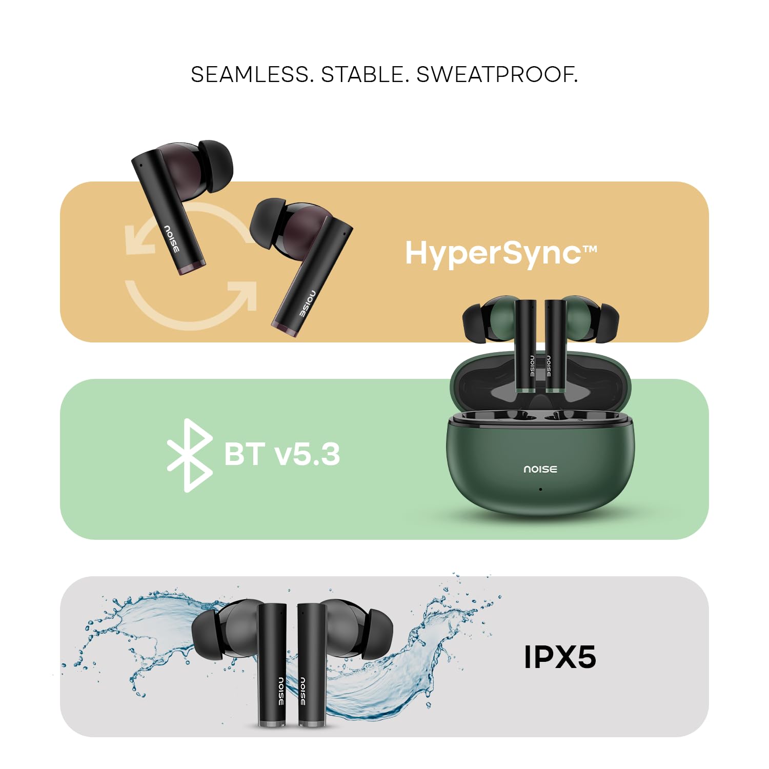 Noise Newly Launched Buds VS501 in Ear Truly Wireless Earbuds with 50H of Playtime, Quad Mic ENC, 10Mm Driver, Dual Device Pairing, Dual Color Tones, BT V5.3 (Plum Wine)