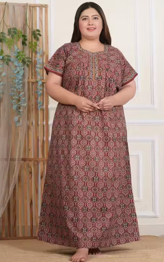 Women's cotton nightdress with Robe