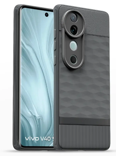 Vivo V40 Pro 5G Decent Back Cover(Grey, Grip Case, Pack of: 1)
