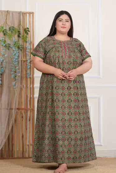 Women's cotton nightdress with Robe