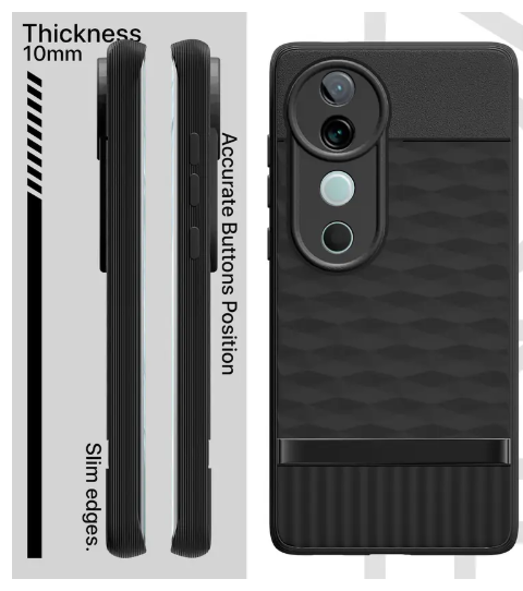 Vivo V40 Pro 5G Decent Back Cover(Grey, Grip Case, Pack of: 1)