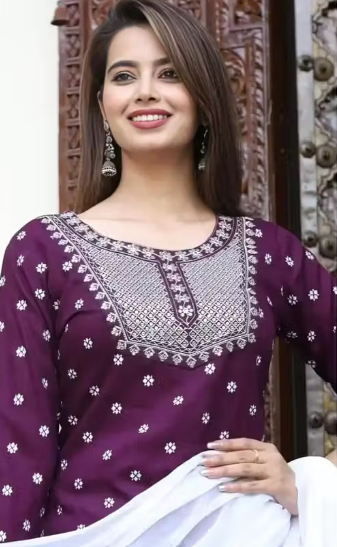 Rayon Printed Casual Women Kurta Sets with dupatta for weeding as well as party wear