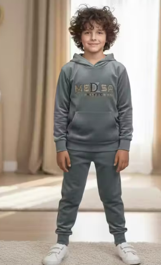 Kids Winter Co-ord Set | Unisex Warm Hoodie and Pants Set | Soft Velvet Fabric