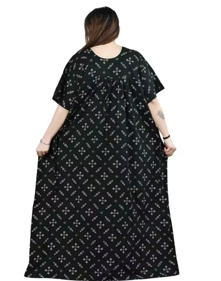 Green Women Nighty Maxi Cotton Plus Size Jumbo 5XL to 10XL
