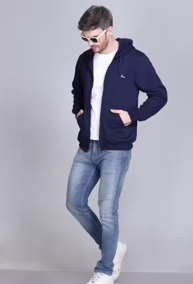 New Stylish Solid Zip Sweatshirt | Men's Regular Fit Sweatshirt | Full sleeve sweatshirt with zipper | Casual wear sweatshirt hoodie | Regular Fit