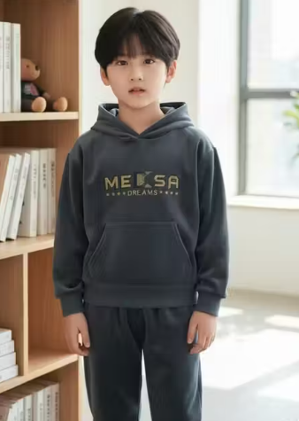 Kids Winter Co-ord Set | Unisex Warm Hoodie and Pants Set | Soft Velvet Fabric