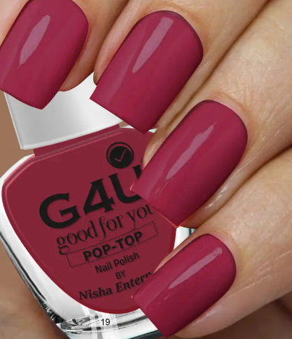 G4U Nail Polish Set 4 Colors Red BroMauve Wine Nail Paints 16-18-19-25 Red, Brown, Wine, Mauve  (Pack of 4)
