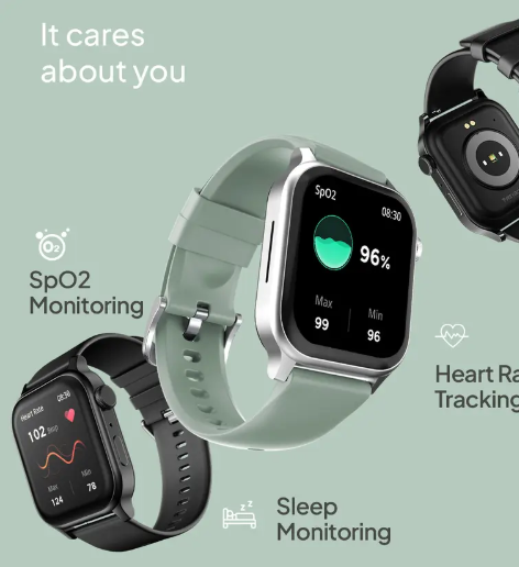 Fire-Boltt Rise Bluetooth Calling 47mm (1.85), Metal Bod & Rotating Crown, 123 Sports Smartwatch  (Ice Grey Strap, Free Size)