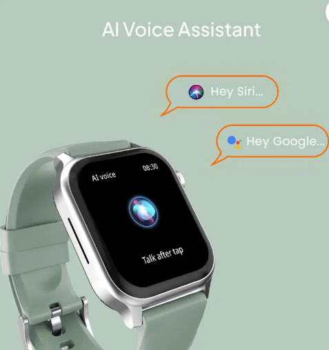 Fire-Boltt Rise Bluetooth Calling 47mm (1.85), Metal Bod & Rotating Crown, 123 Sports Smartwatch  (Ice Grey Strap, Free Size)