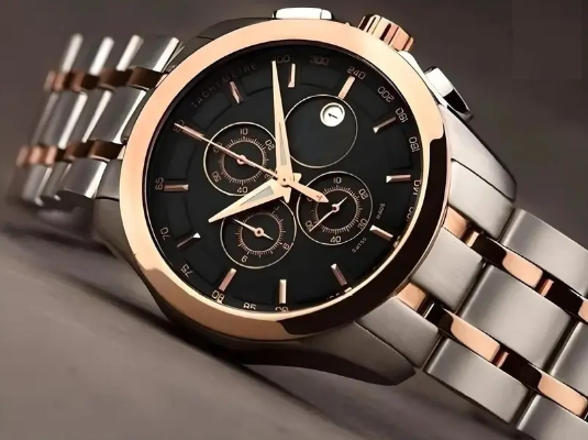 Trending men collection double tone date function working fold over lock Analog Watch - For Men TST