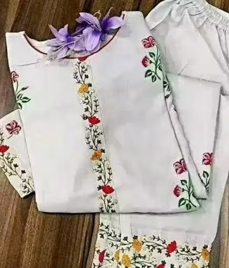 WOMEN KURTA SET WITH FANCY KURTI WITH BOTTOM