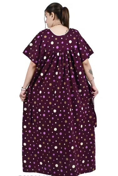 Purple Nighty Cotton Maxi Plus Size 5XL to 10XL